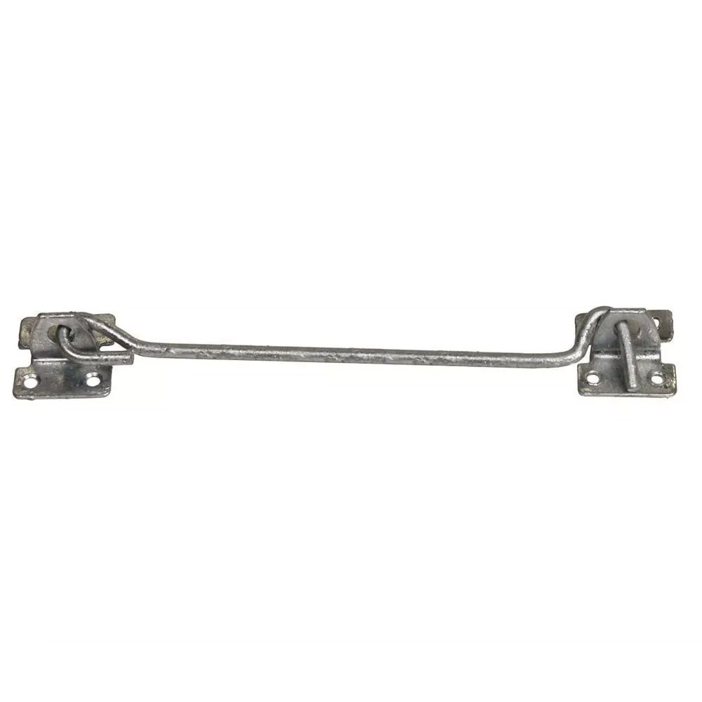 Eliza Tinsley Galvanised - Light Pattern Cabin Hook on Plate with Fixings - 203mm (8 inch)